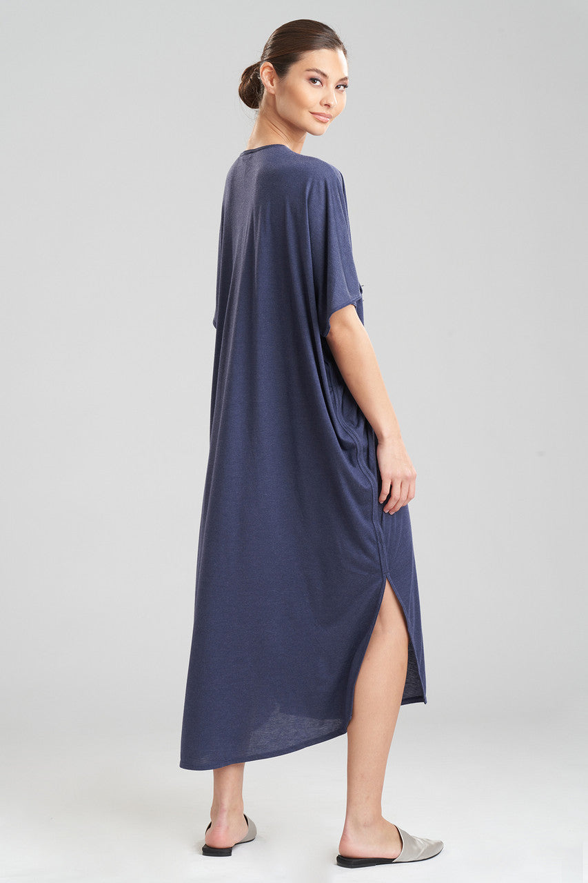 Natori Buy Shangri-La TENCEL™ Caftan in Heather Night Blue Online