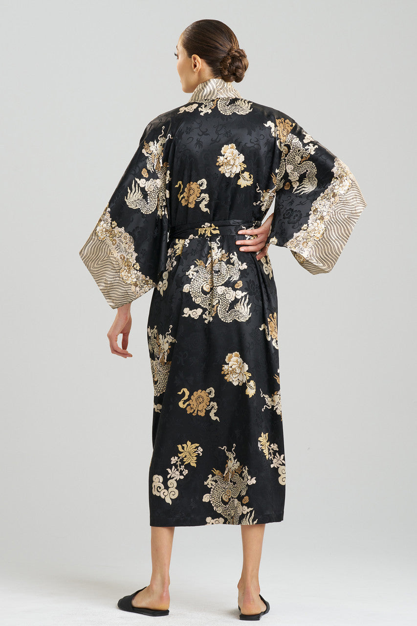 Natori Buy Imperial Dragon Jacquard Robe in Black Online