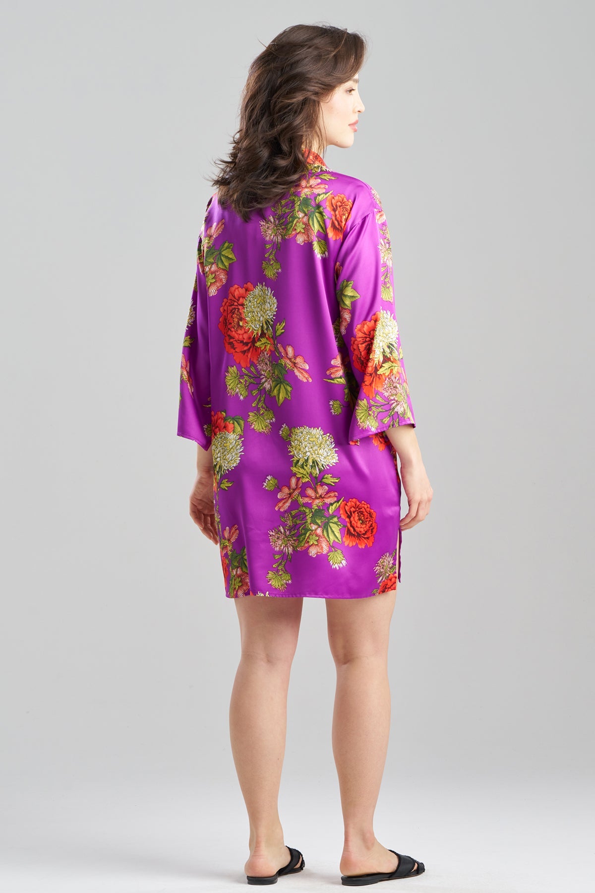 Natori Crysanthe Printed Satin Sleepshirt