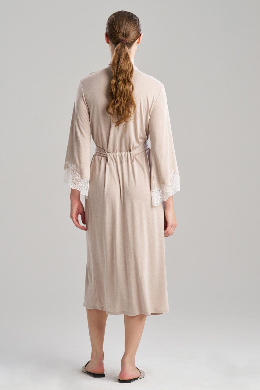 Natori Buy Luxe Shangri-la TENCEL™ Robe in Heather Cashmere/Ivory Online