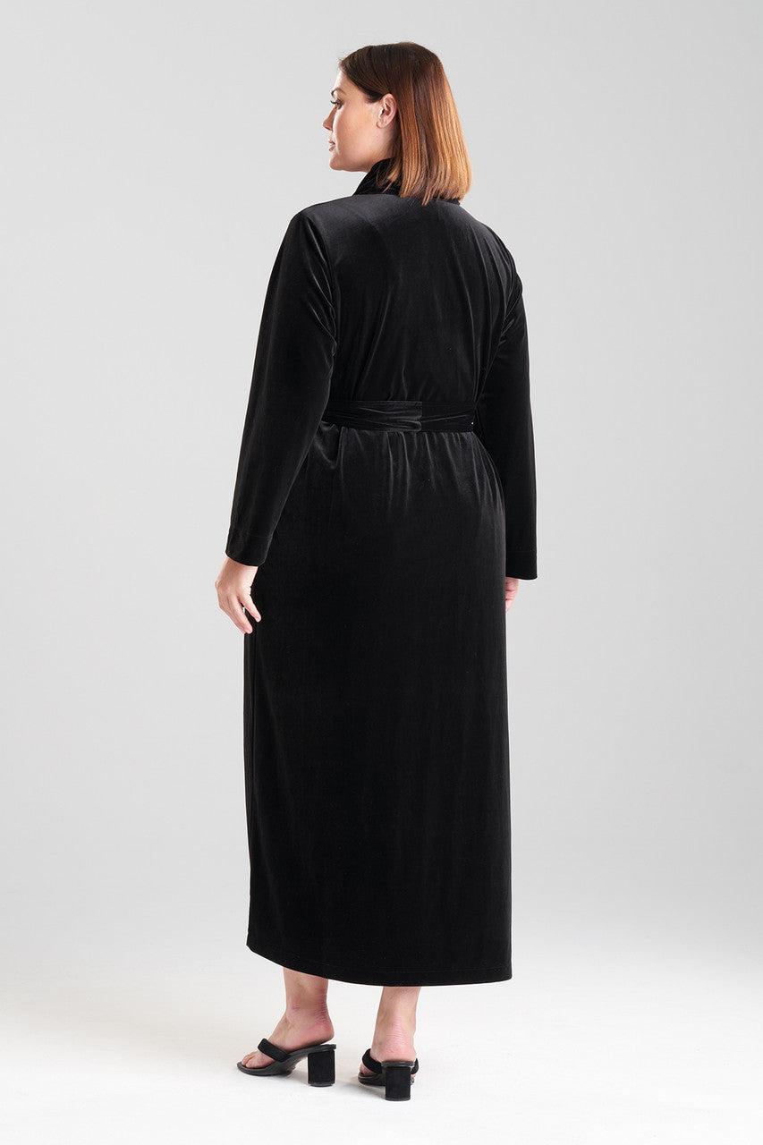 Natori Buy Natalie Velvet Robe in Black Online