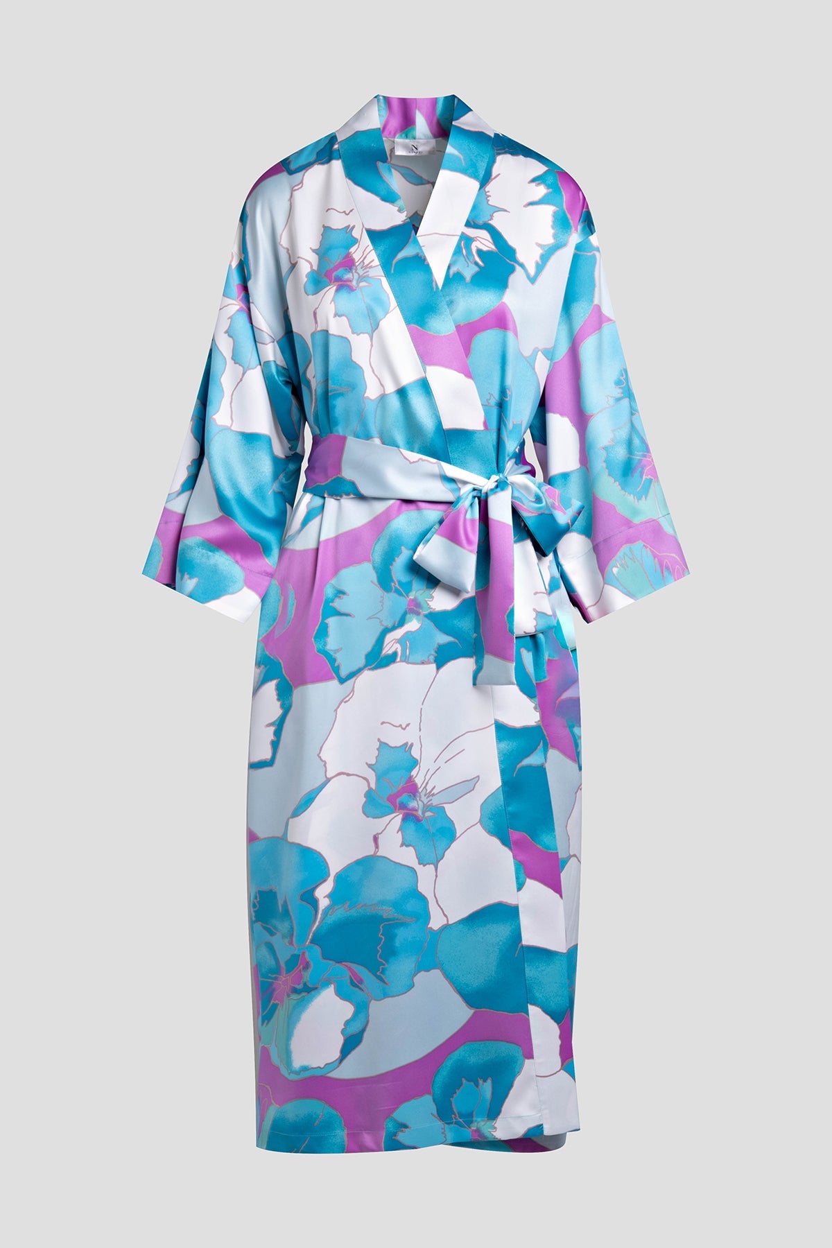 Natori Floria Printed Satin Robe