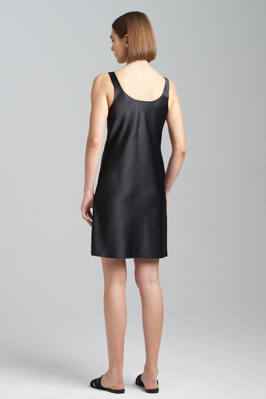 Natori Buy Glamour Slit Chemise in Black Online