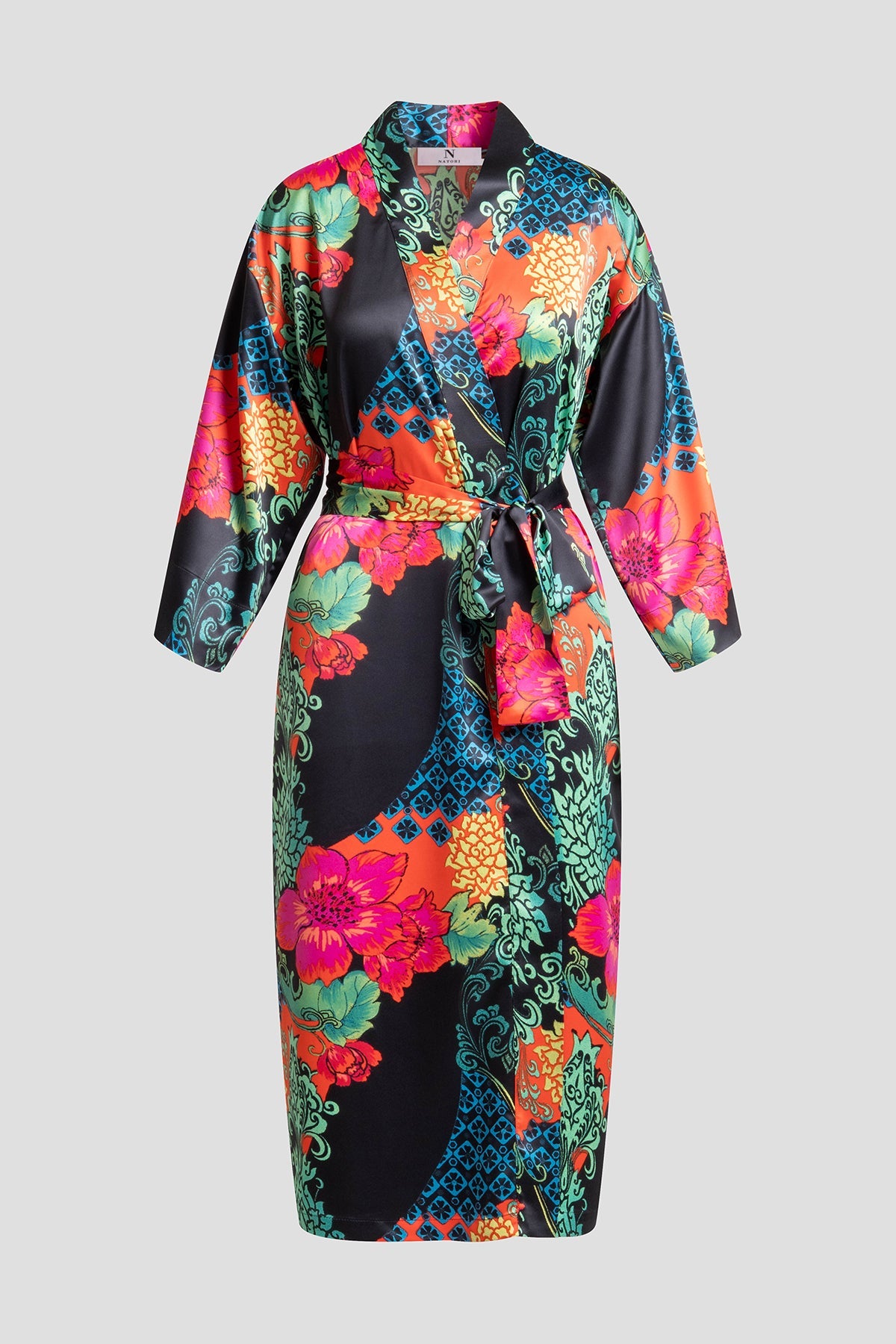 Natori Harvest Printed Satin Robe
