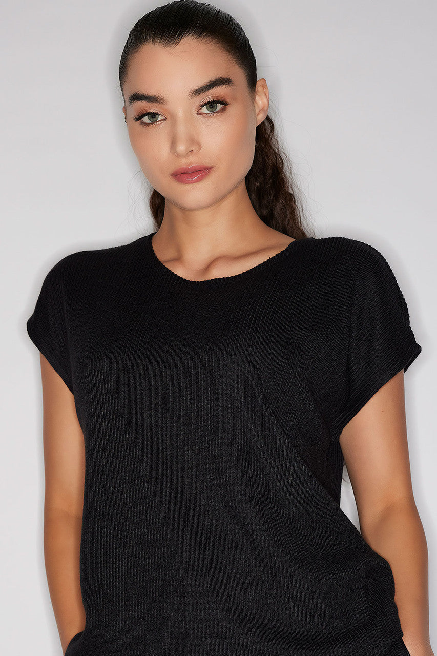 Natori Buy Eden Rib Knit Everywhere Top in Black Online
