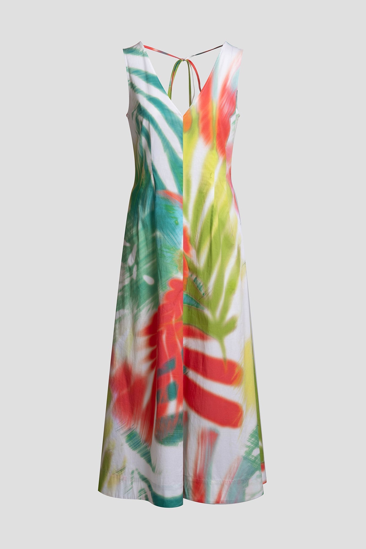Natori Usami Cotton V-Neck Maxi Dress