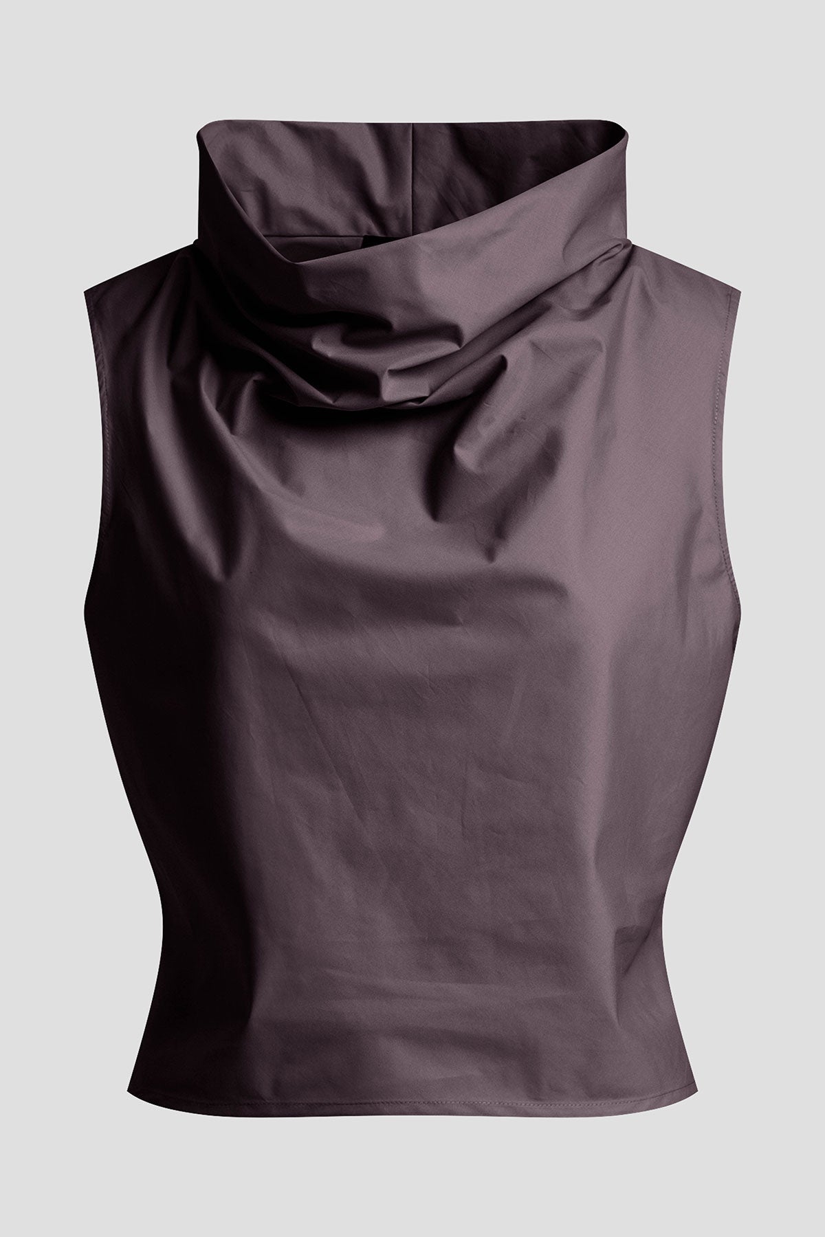 Natori Techno Poplin Cowl Top