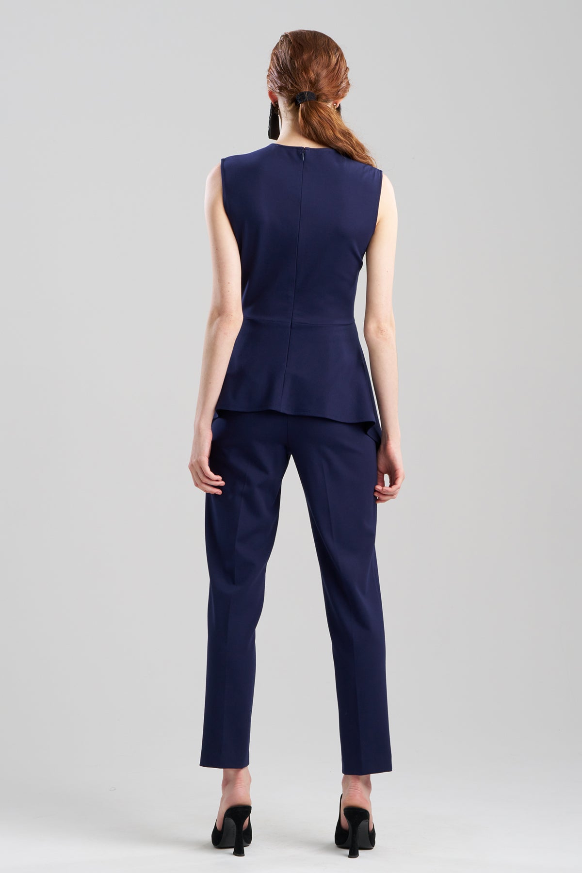 Natori Compact Knit Peplum Top