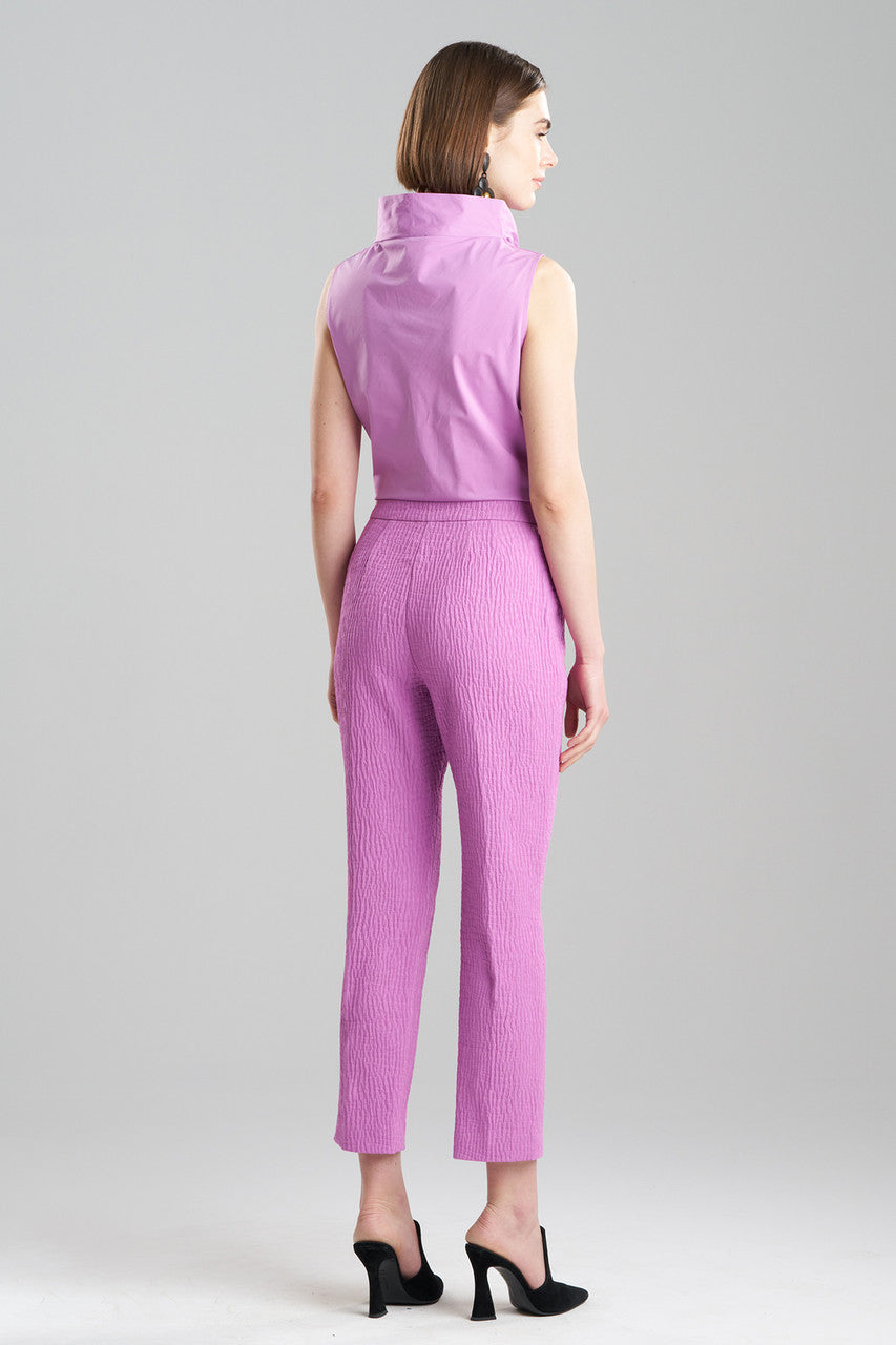 Natori Buy Textured Cotton Jacquard Ankle Pants in Wild Pink Online