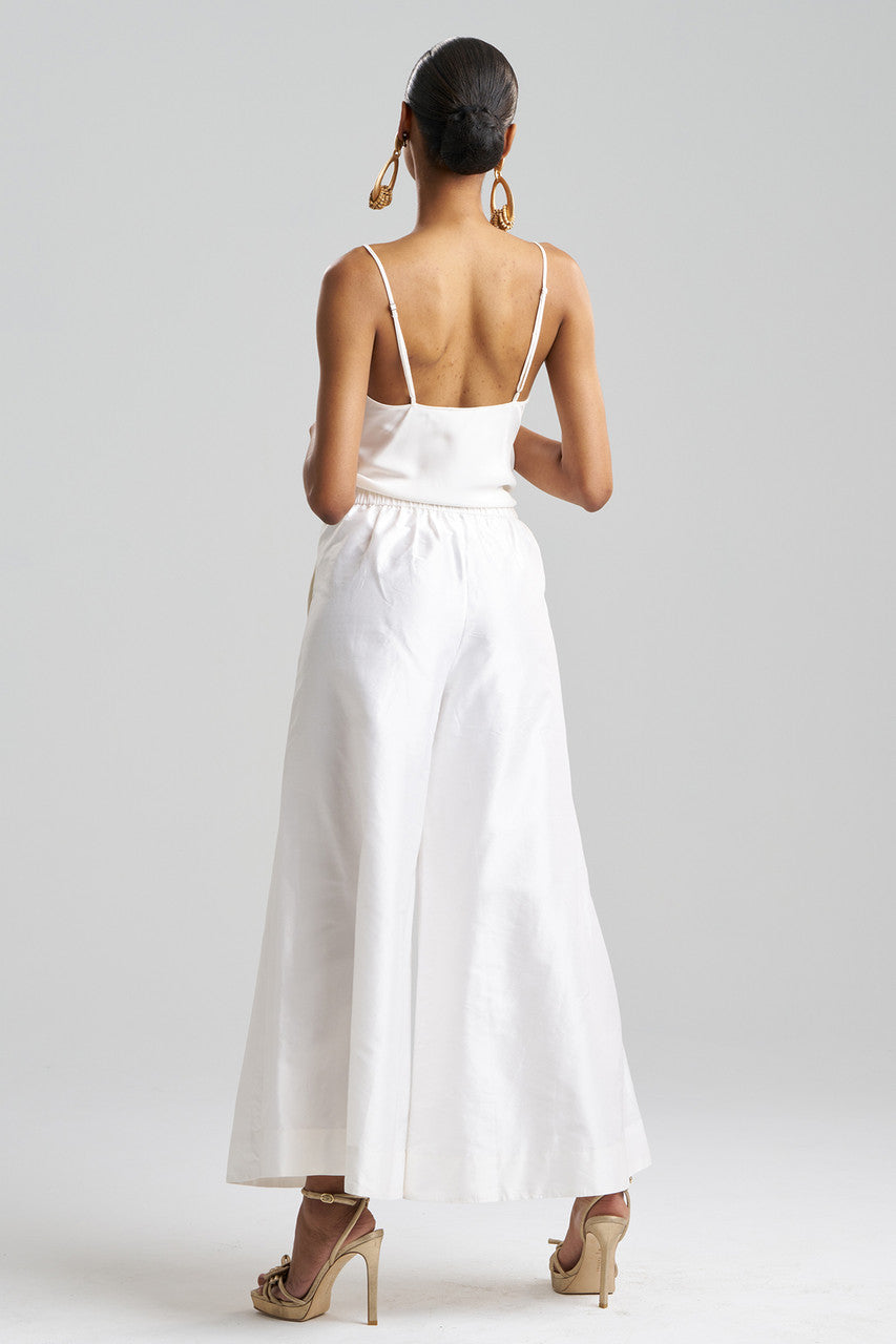 Natori Buy Couture Silk Dupioni Palazzo Pants in White Online