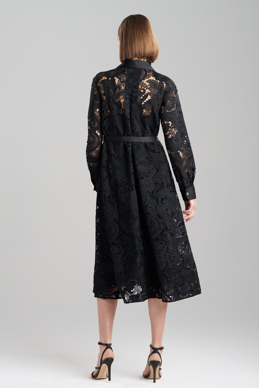 Natori Buy Shinrin Lace Trapeze Shirtdress in Black Online
