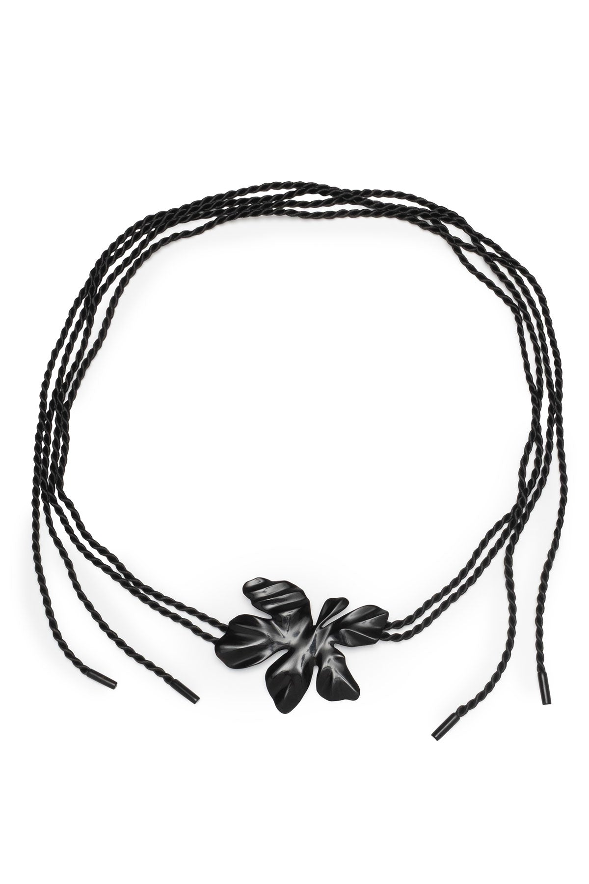 Natori Peony Horn Pendant Rope Belt