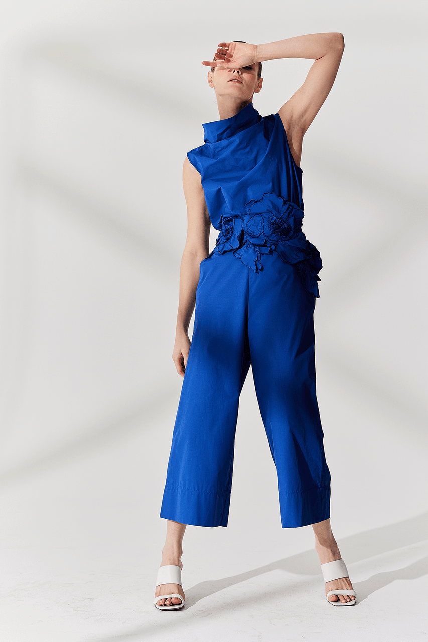 Natori Buy Techno Poplin Cropped Pants in Cobalt Online