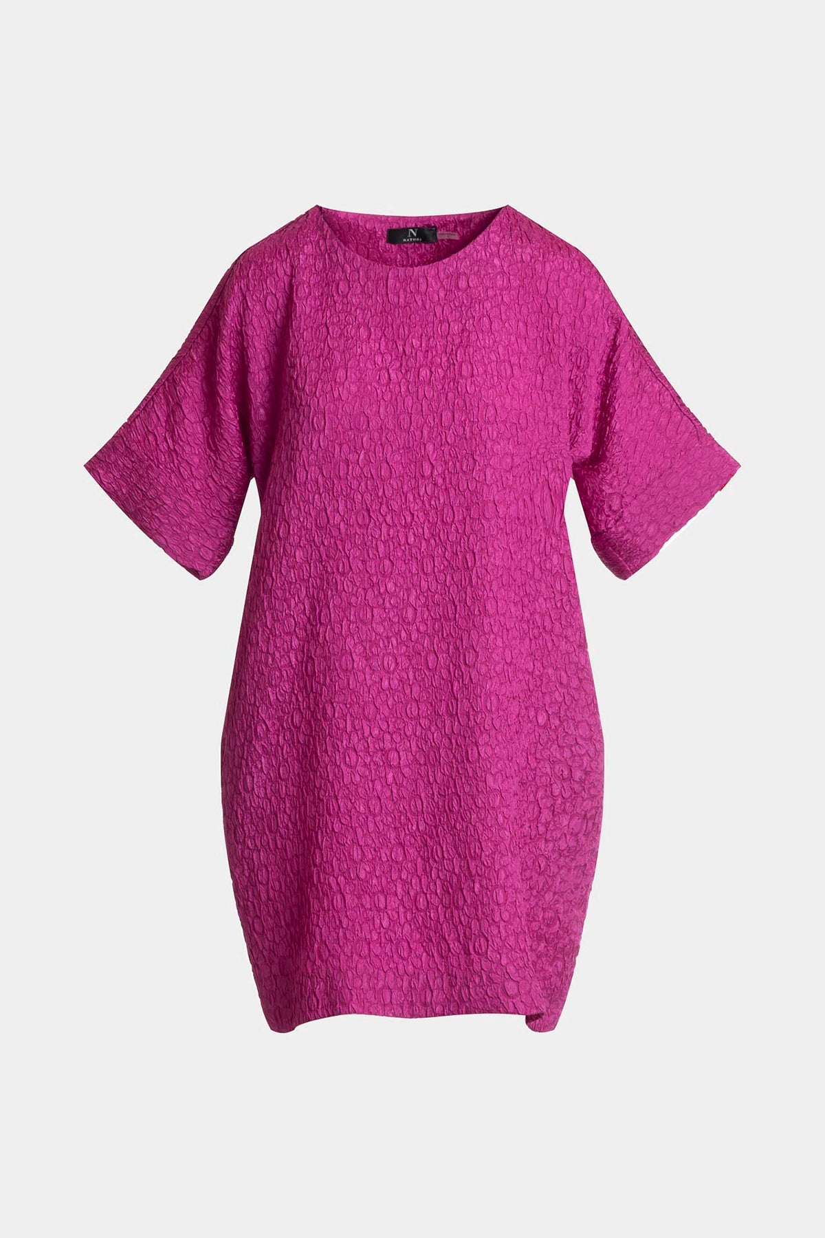 Natori Floral Crinkle Jacquard T-Shirt Dress