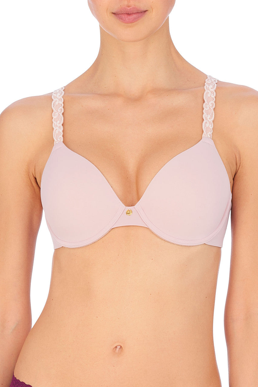 Natori Pure Luxe Custom Coverage Contour Underwire Bra in Rose Beige/Pink Pearl