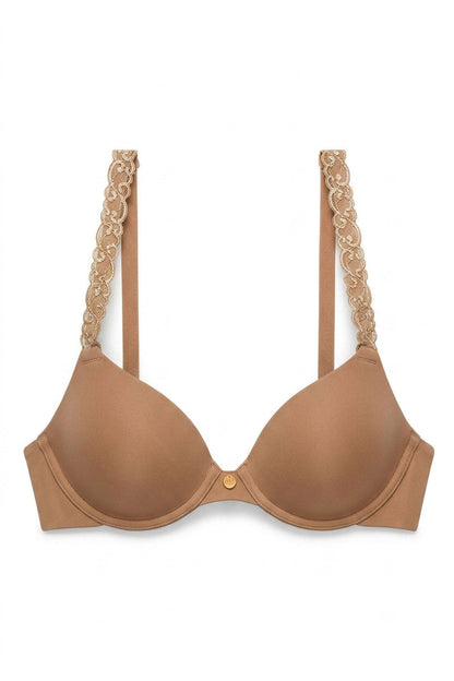 Natori Buy Pure Luxe Custom Coverage Contour Underwire Bra in Buff/Cashmere Online