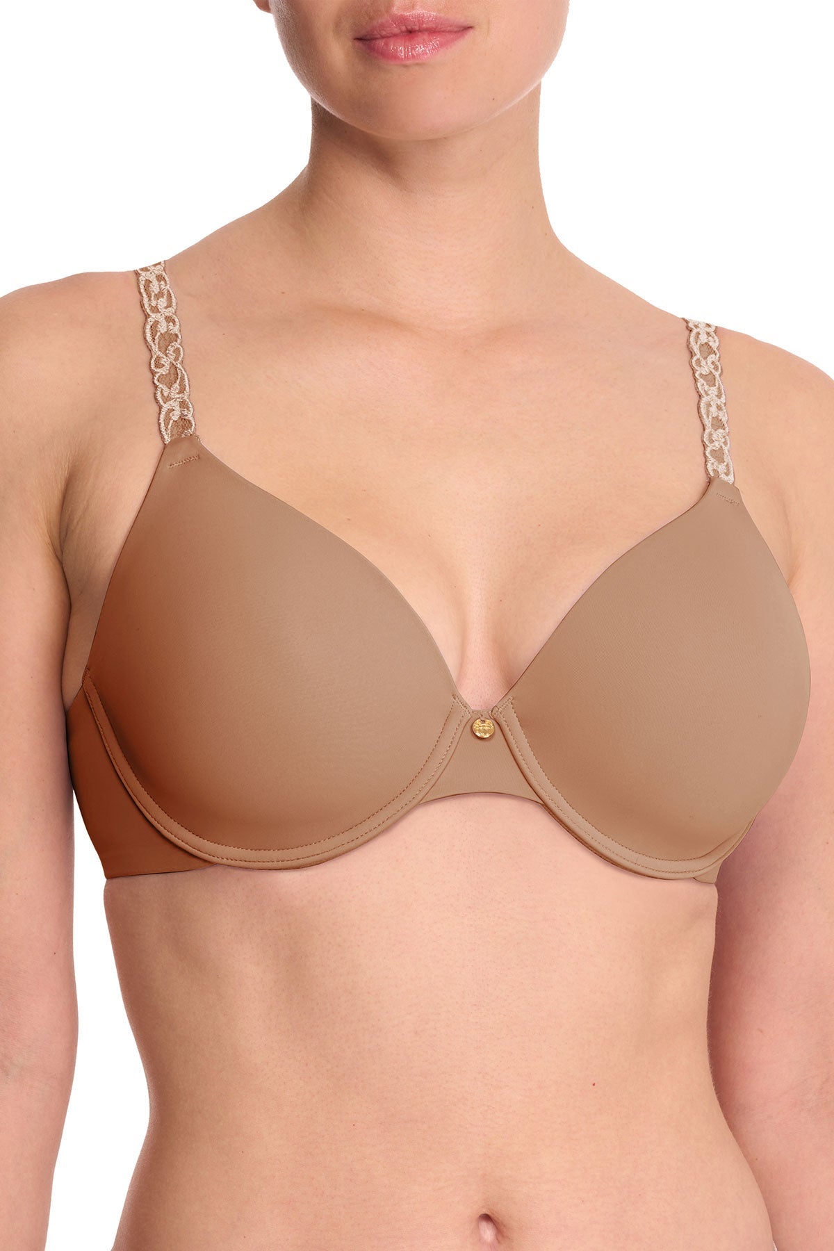 Natori Buy Pure Luxe Custom Coverage Contour Underwire Bra in Buff/Cashmere Online