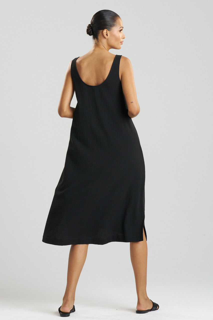 Natori Buy Onsen Cotton Tank Slip Dress in Black Online