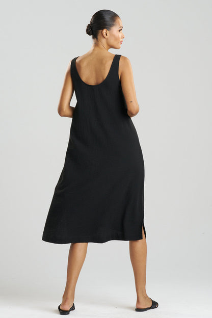 Natori Buy Onsen Cotton Tank Slip Dress in Black Online