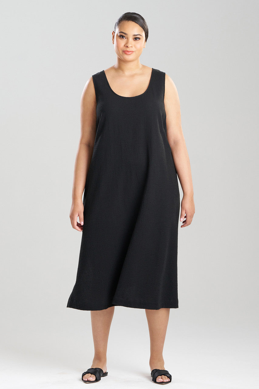Natori Buy Onsen Cotton Tank Slip Dress in Black Online