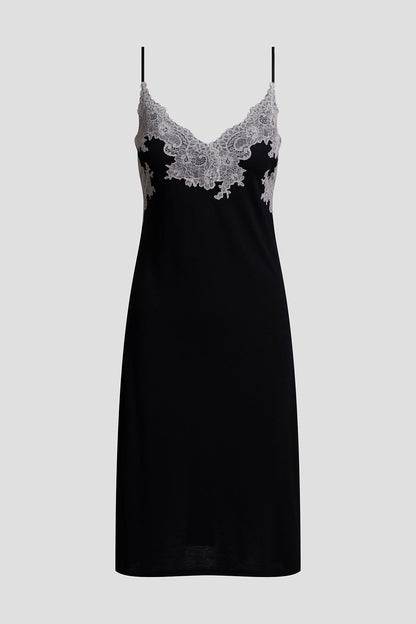 Natori Buy Luxe Shangri-La TENCEL™ Chemise in Black/Cocoon Online