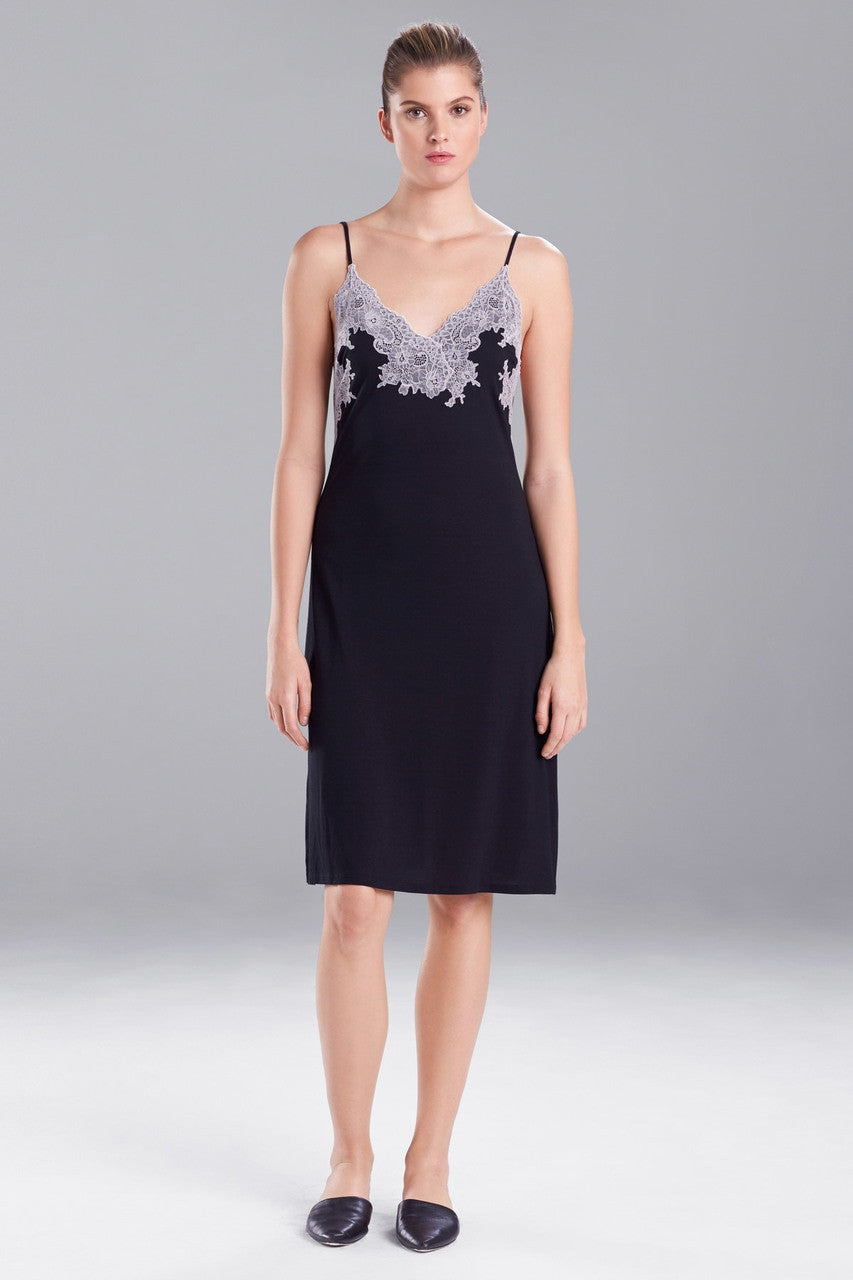 Natori Buy Luxe Shangri-La TENCEL™ Chemise in Black/Cocoon Online