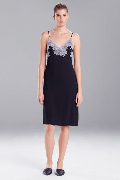 Natori Buy Luxe Shangri-La TENCEL™ Chemise in Black/Cocoon Online