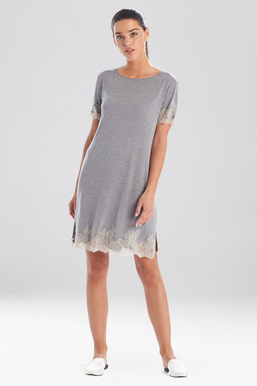 Natori Buy Luxe Shangri-La TENCEL™ Short Sleeve Sleepshirt in Grey Online