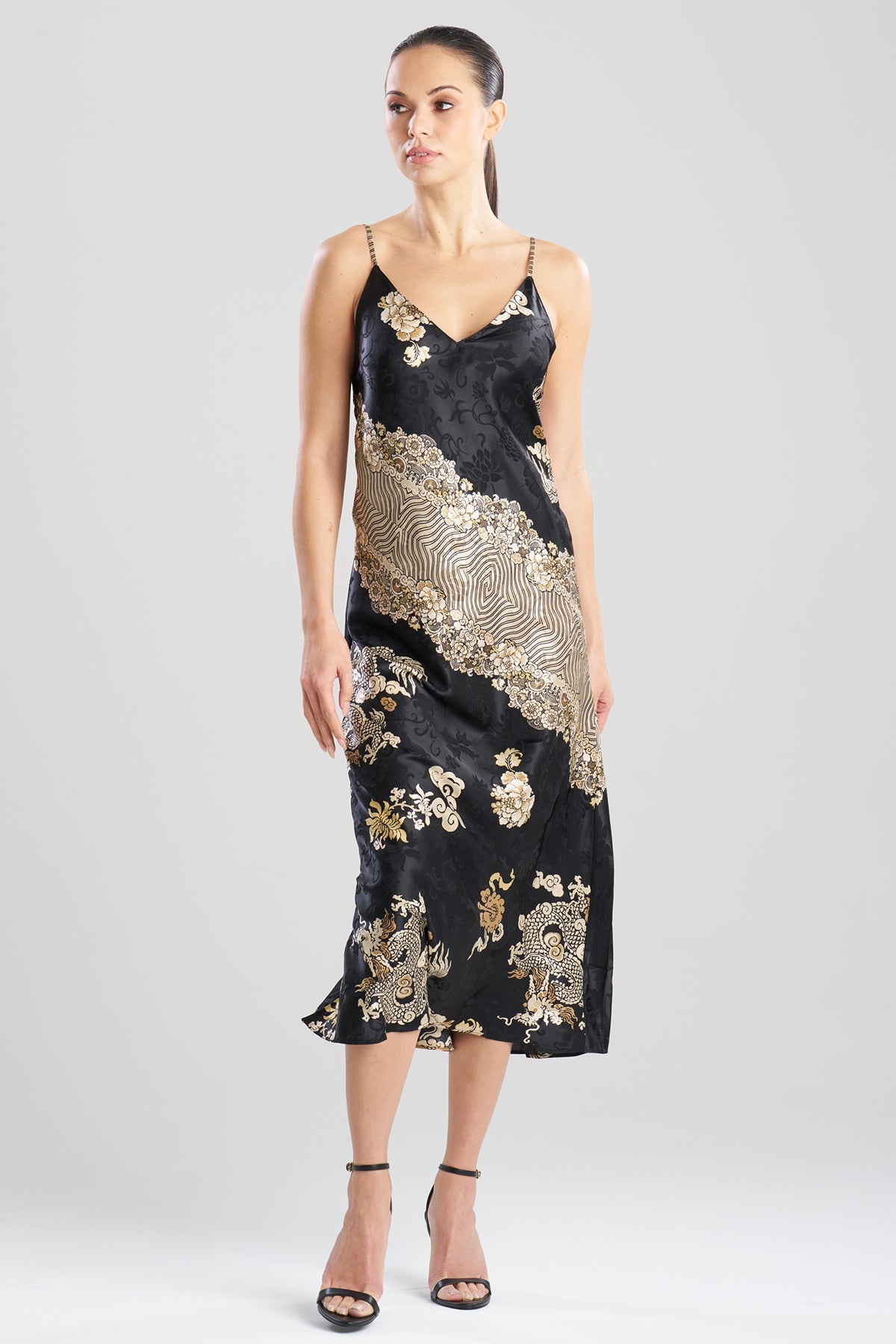 Natori Imperial Dragon Jacquard Slip Dress