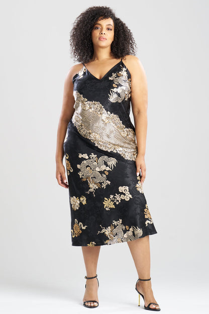 Natori Imperial Dragon Jacquard Slip Dress