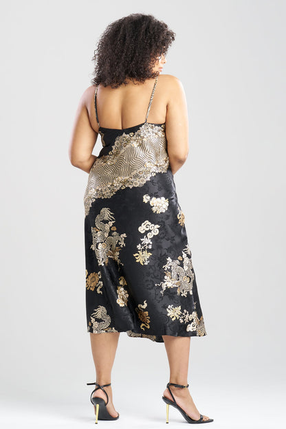Natori Imperial Dragon Jacquard Slip Dress