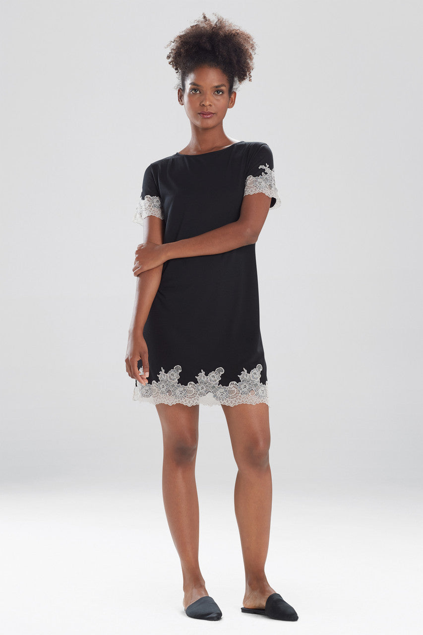 Natori Buy Luxe Shangri-La TENCEL™ Short Sleeve Sleepshirt in Black Online