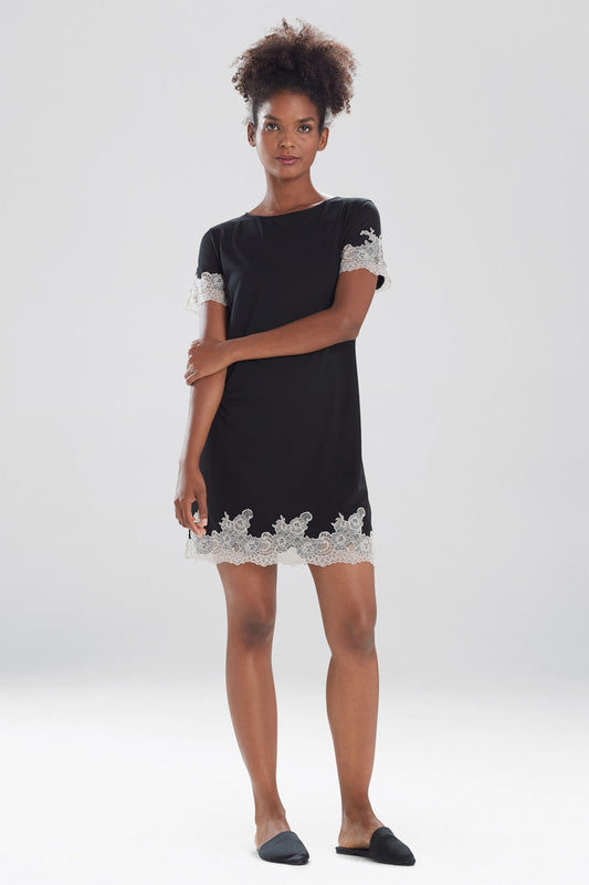 Natori Buy Luxe Shangri-La TENCEL™ Short Sleeve Sleepshirt in Black Online