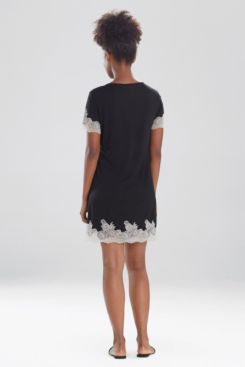 Natori Buy Luxe Shangri-La TENCEL™ Short Sleeve Sleepshirt in Black Online