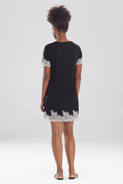 Natori Buy Luxe Shangri-La TENCEL™ Short Sleeve Sleepshirt in Black Online