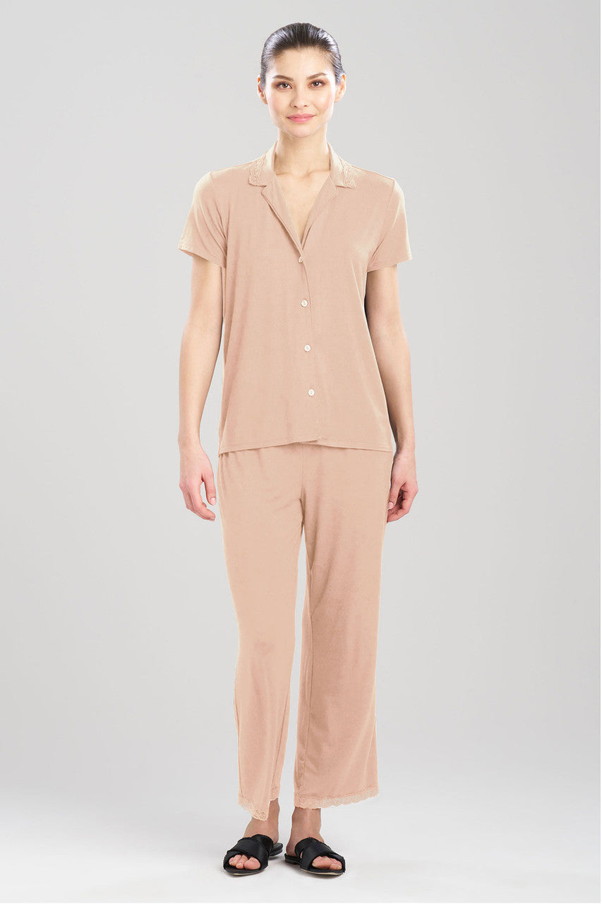 Natori Buy Feathers Essentials Lenzing™ Ecovero™ Viscose Lace Applique Trim PJ in Café Online