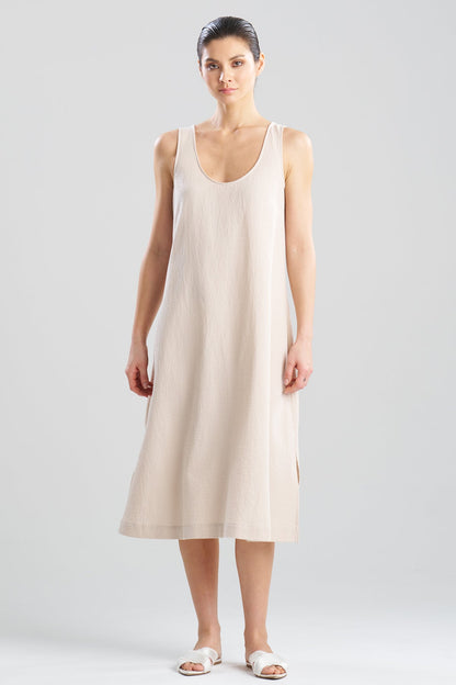 Natori Buy Onsen Cotton Tank Slip Dress in Sand Dune Online