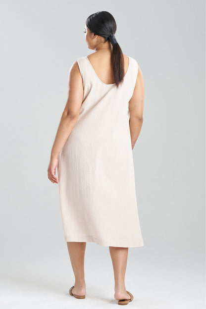 Natori Buy Onsen Cotton Tank Slip Dress in Sand Dune Online