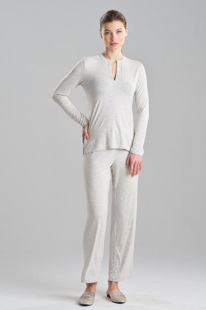 Natori Buy Feathers Essentials Lenzing™ Ecovero™ Viscose PJ in Heather Pebblestone Online