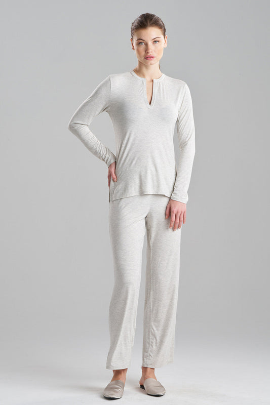 Natori Buy Feathers Essentials Lenzing™ Ecovero™ Viscose PJ in Heather Pebblestone Online