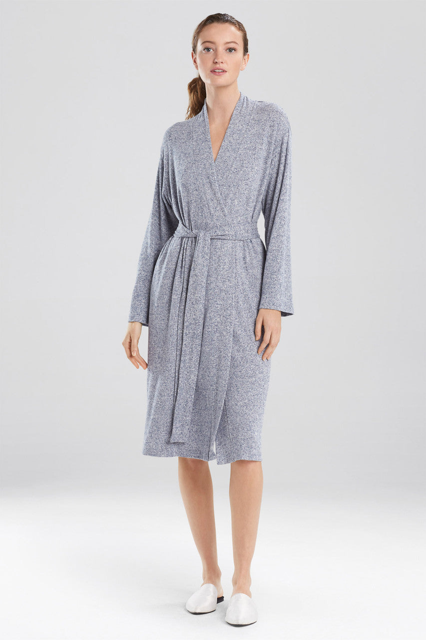 Natori Buy Soho Brush Robe - Basics in Heather Night Blue Online