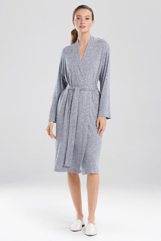 Natori Buy Soho Brush Robe - Basics in Heather Night Blue Online