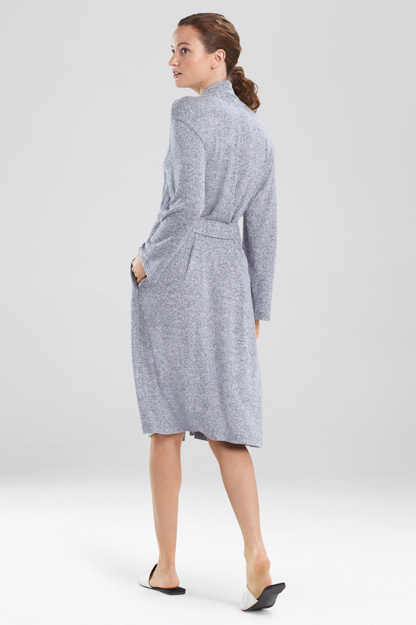 Natori Buy Soho Brush Robe - Basics in Heather Night Blue Online