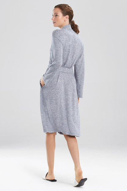 Natori Buy Soho Brush Robe - Basics in Heather Night Blue Online