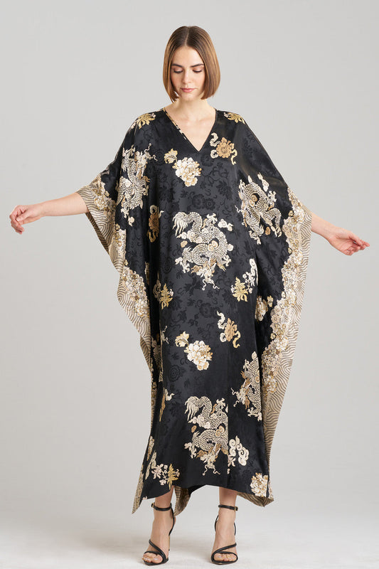 Natori Buy Imperial Dragon Jacquard Caftan in Black Online