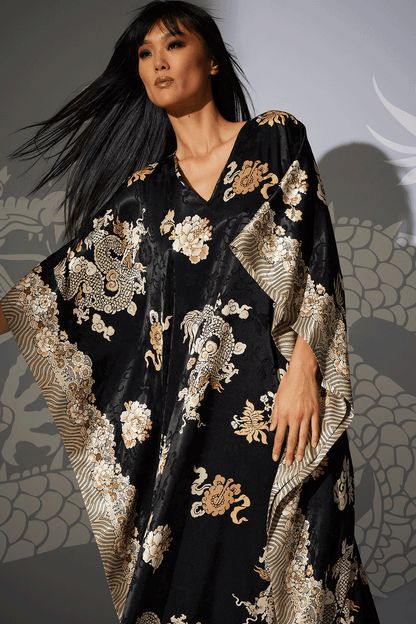 Natori Buy Imperial Dragon Jacquard Caftan in Black Online