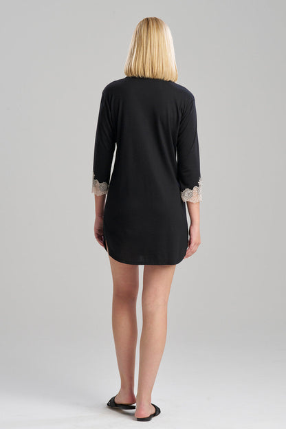Natori Buy Luxe Shangri-La TENCEL™ Sleepshirt in Black/Cocoon Online