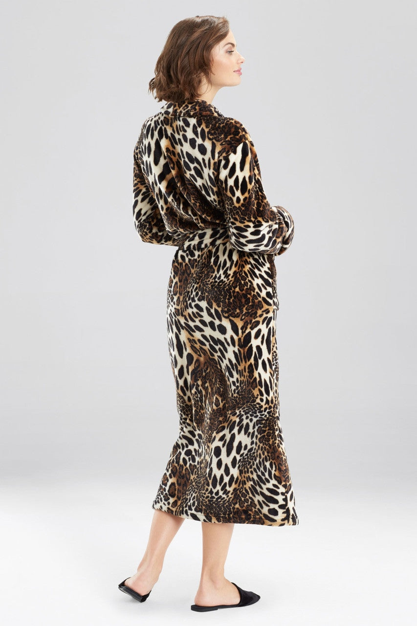 Natori Buy Plush Leopard Robe in Chestnut Online