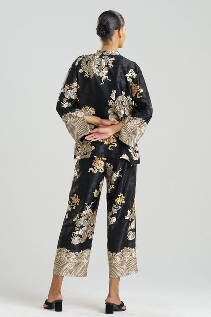 Natori Buy Imperial Dragon Jacquard Mandarin PJ in Black Online