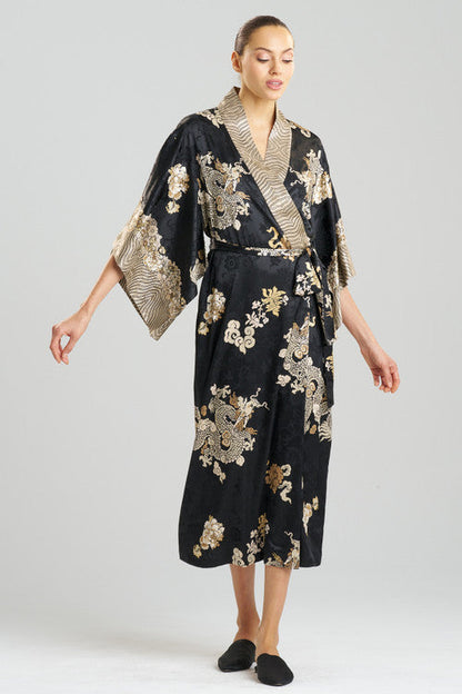 Natori Buy Imperial Dragon Jacquard Robe in Black Online